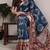 Traditional tasar silk printed saree with stylish viscose border