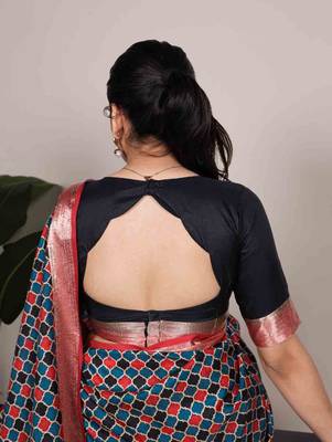 tussar silk printed saree with viscose border 3