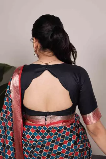 tussar silk printed saree with viscose border