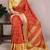  tasar silk printed saree with contrast viscose border