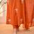 Orange cotton u  embroidered 3-piece anarkali suit set
