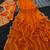 orange color mirror lace attched Saree satin Saree