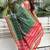 Green patola silk lagdi pallu zari weaving saree with contrast blouse piece