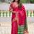 Pink patola silk lagdi pallu zari weaving saree with contrast blouse piece