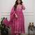 Pink beautiful embroidered kurti pant dupatta set for women