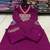 Ethnic purple cotton jaipuri embroidery kurta set