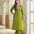 Ethnic green cotton jaipuri embroidery kurta set