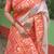 Off white soft silk meenakari zari weaving saree with contrast blouse piece