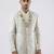 royal white embroidered raw silk sherwani