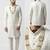 royal white embroidered raw silk sherwani