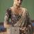 Taupe fancy fabric embroidered saree
