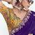 Fancy fabric embroidered purple saree