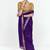 Fancy fabric embroidered purple saree