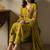 Dark-lemon embroidered chanderi silk thread work ethnic-kurtis