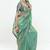 Fancy fabric embroidered sea green saree
