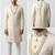 cream resham & sequin raw silk sherwani