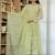 Light-parrot-green embroidered chanderi silk sequins work ethnic-kurtis