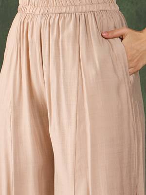 Beige embroidered cotton silk thread work ethnic-kurtis 4