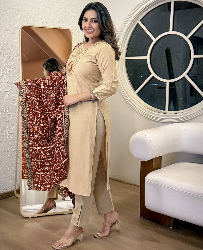 Chiku embroidered viscose sequins work ethnic-kurtis