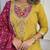 Mustard embroidered viscose sequins work ethnic-kurtis