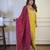 Mustard embroidered viscose sequins work ethnic-kurtis