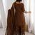 Delicate Brown Dori Embroidery Silk Eid Special Sharara Suit
