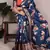 Blue color Printed Tasar Silk Saree