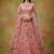 Superb Peach Sequins Net Reception Wear Lehenga With Blouse