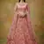 Superb Peach Sequins Net Reception Wear Lehenga With Blouse