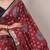 Maroon color printed Tasar Silk Saree