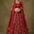 Classic Red Floral Embroidered Net Bridal Lehenga Choli With Dupatta