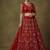Classic Red Floral Embroidered Net Bridal Lehenga Choli With Dupatta