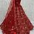 Classic Red Floral Embroidered Net Bridal Lehenga Choli With Dupatta
