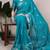 Blue color Weaving  Crepe Saree