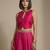 Pink embroidered raw silk co ord set
