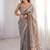 Pure spun cotton with zari woven work real mirror lace saree with blouse