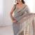 Pure spun cotton with zari woven work real mirror lace saree with blouse