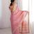 Pure spun cotton with zari woven work real mirror lace saree with blouse