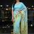 Soft padding handpaint with handwork cut dana work saree with blouse