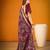 Dark Maroon color  Printed With Zari Weaving Polyester Viscose Chanderi  Saree