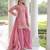 Baby pink fendy embroidered designer sharara suit with dupatta