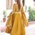 Mustard vichitra silk embroidered designer anarkali gown with dupatta