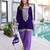 Dark purple velvet embroidered designer kurta set with batwa