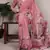 Pink color Floral Printed With Pearl Lace Border  Georgette  Saree