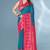 Teal soft silk paithani zari weaving saree with contrast blouse piece