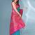 Teal soft silk paithani zari weaving saree with contrast blouse piece