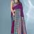 Purple soft silk paithani zari weaving saree with contrast blouse piece