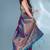 Purple soft silk paithani zari weaving saree with contrast blouse piece