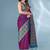 Purple soft silk paithani zari weaving saree with contrast blouse piece