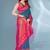 Blue soft silk paithani zari weaving saree with contrast blouse piece